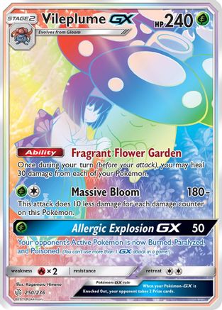 SM - Cosmic Eclipse Vileplume GX (Secret) #250