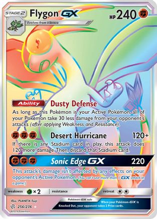 SM - Cosmic Eclipse Flygon GX (Secret) #256