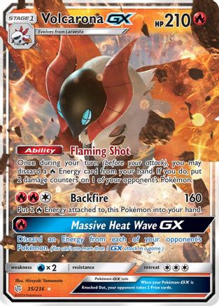 SM - Cosmic Eclipse Volcarona GX #35