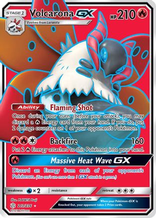 SM - Cosmic Eclipse Volcarona GX (Full Art) #213