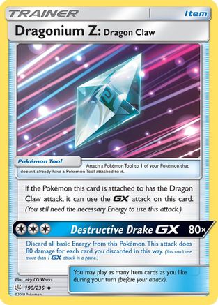 SM - Cosmic Eclipse Dragonium Z: Dragon Claw #190