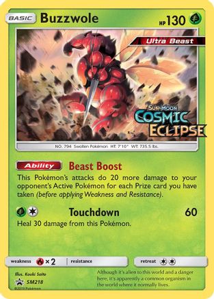 SM Promos Buzzwole - SM218 (Prerelease) #SM218