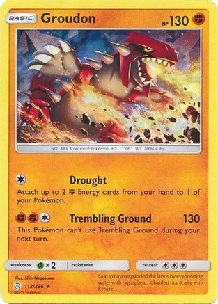 Deck Exclusives Groudon - 113/236 (Cracked Ice Holo) #113