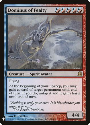 Magic: The Gathering - Carta Dominus Of Fealty (Dominus Della Fedeltà) - Set Eventide - Rara - Gioco Di Carte Collezionabili