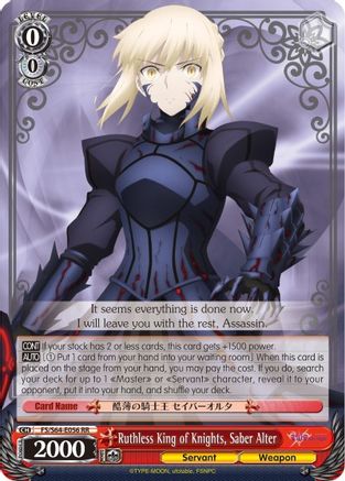 Ruthless King of Knights, Saber Alter - Fate/stay night [Heaven's Feel] -  Weiss Schwarz