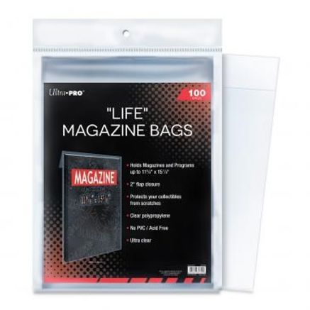 BCW Life Magazine Bags And Boards (100 Pack) – Acid Free, Archival Quality, Clear