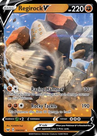 SWSH01: Sword & Shield Base Set Regirock V #104