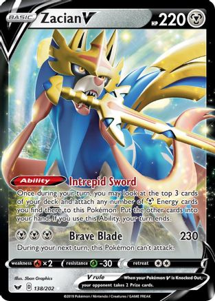 Zacian V (137/190) [Korean Pokemon Card]