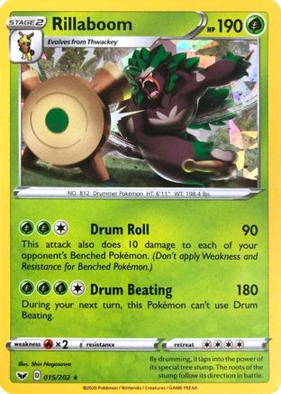Deck Exclusives Rillaboom - 015/202 (Cracked Ice Holo) #015