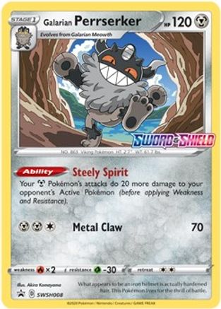 SWSH: Sword & Shield Promo Cards Galarian Perrserker - SWSH008 (Prerelease) #SWSH008