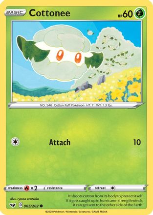 SWSH01: Sword & Shield Base Set Cottonee #005