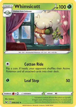 SWSH01: Sword & Shield Base Set Whimsicott #006