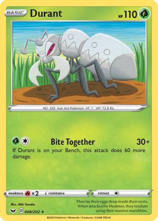 SWSH01: Sword & Shield Base Set Durant #008