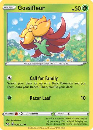 SWSH01: Sword & Shield Base Set Gossifleur #020