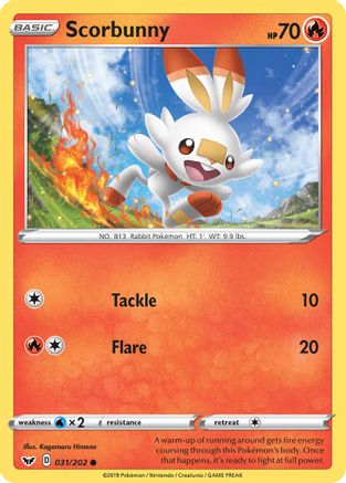 SWSH01: Sword & Shield Base Set Scorbunny (031) #031