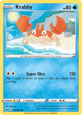 SWSH01: Sword & Shield Base Set Krabby (043) #043