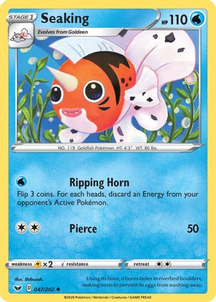SWSH01: Sword & Shield Base Set Seaking #047