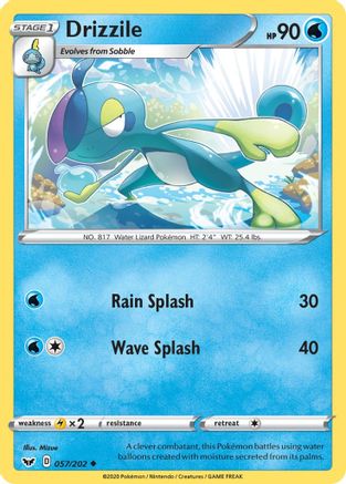 SWSH01: Sword & Shield Base Set Drizzile (057) #057