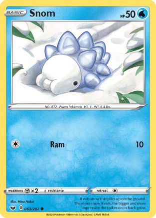 SWSH01: Sword & Shield Base Set Snom #063