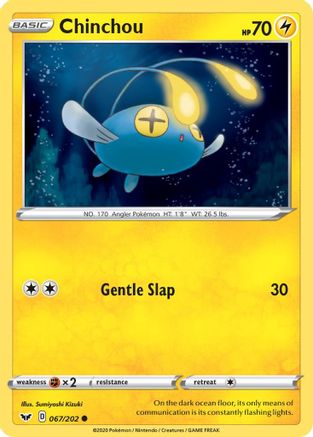 SWSH01: Sword & Shield Base Set Chinchou (067) #067