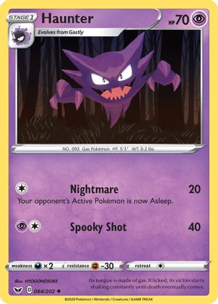 SWSH01: Sword & Shield Base Set Haunter #084