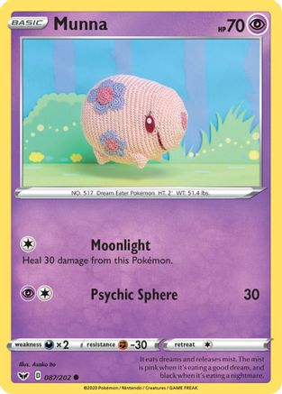 SWSH01: Sword & Shield Base Set Munna #087