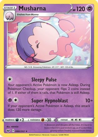 SWSH01: Sword & Shield Base Set Musharna #088