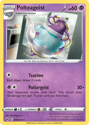 SWSH01: Sword & Shield Base Set Polteageist #090