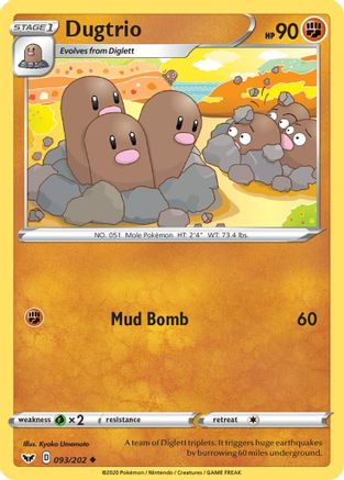 SWSH01: Sword & Shield Base Set Dugtrio #093