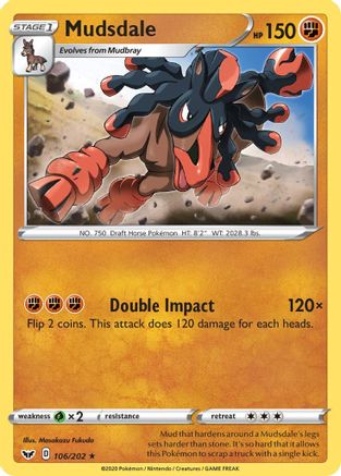 SWSH01: Sword & Shield Base Set Mudsdale #106