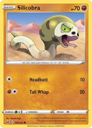 SWSH01: Sword & Shield Base Set Silicobra (108) #108