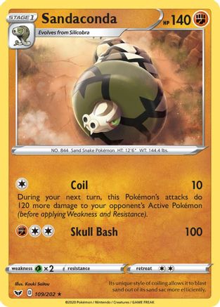 SWSH01: Sword & Shield Base Set Sandaconda (109) #109