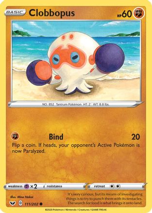 SWSH01: Sword & Shield Base Set Clobbopus (111) #111