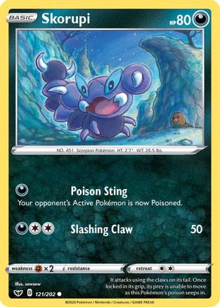 SWSH01: Sword & Shield Base Set Skorupi #121