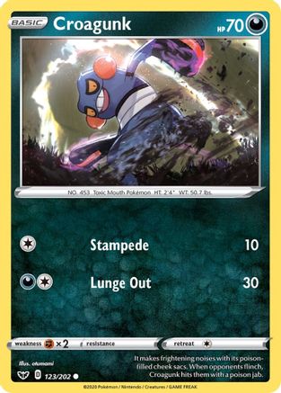 SWSH01: Sword & Shield Base Set Croagunk #123