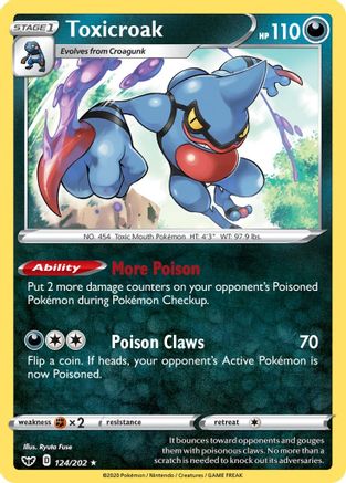 SWSH01: Sword & Shield Base Set Toxicroak #124
