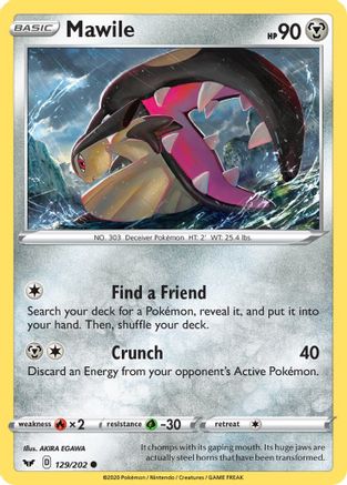 SWSH01: Sword & Shield Base Set Mawile #129