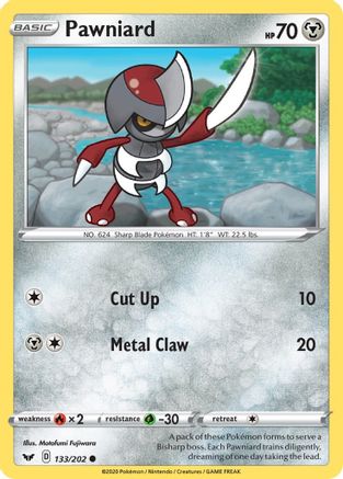 SWSH01: Sword & Shield Base Set Pawniard #133