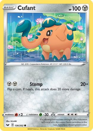 SWSH01: Sword & Shield Base Set Cufant #136