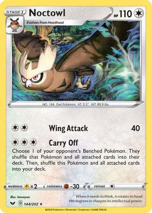SWSH01: Sword & Shield Base Set Noctowl #144