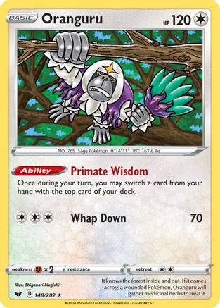 SWSH01: Sword & Shield Base Set Oranguru #148
