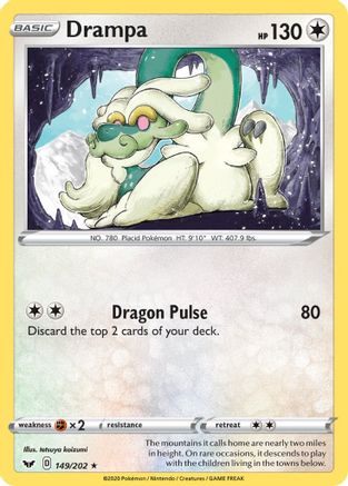 SWSH01: Sword & Shield Base Set Drampa #149