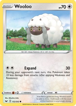 Wooloo 153/202 Details about   Sword and Shield Pokemon Card 