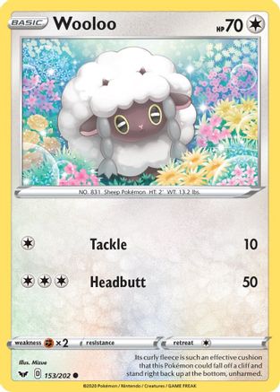 SWSH01: Sword & Shield Base Set Wooloo (153) #153