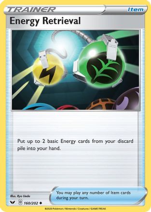 SWSH01: Sword & Shield Base Set Energy Retrieval #160