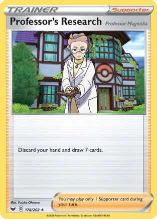 Professor's Research 178/202 Reverse Holo Trainer Card Pack Fresh NM/M 