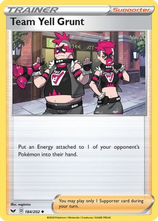 SWSH01: Sword & Shield Base Set Team Yell Grunt #184