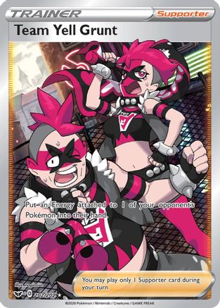 SWSH01: Sword & Shield Base Set Team Yell Grunt (Full Art) #202