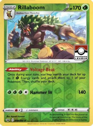 League & Championship Cards Rillaboom - 014/202 (Pokemon League) #014