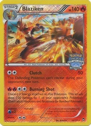 League & Championship Cards Blaziken - 14/111 (National Championships) #014